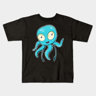 Cute Octopus Chibi Kraken Kawaii Squid Sea Dweller Kids T-Shirt